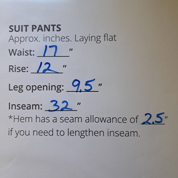 Vintage Kuppenheimer Mens Wool Suit 44R 34X32 Navy Blue Pinstripe 2 Piece USA - Picture 11 of 11